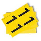 Yellow 0-9 Number Packs - 108mm Character Height