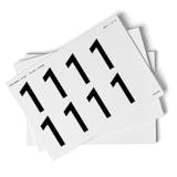 White 0-9 Number Packs - 76mm Character Height