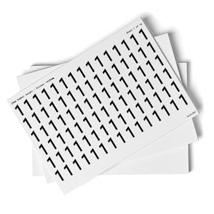 White 0-9 Number Packs - 23mm Character Height
