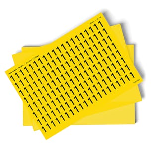 Yellow 0-9 Number Packs - 18mm Character Height