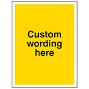 Custom Aluminium Composite Blank Yellow Sign
