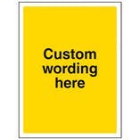 Custom Aluminium Composite Blank Yellow Sign