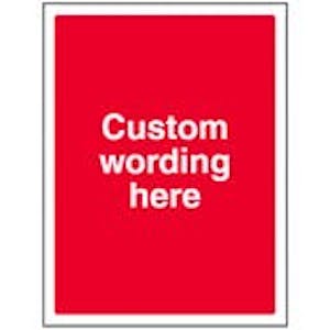 Custom Aluminium Composite Blank Red Sign