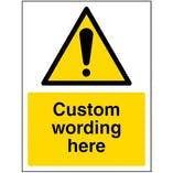 Custom Aluminium Composite Warning Signs