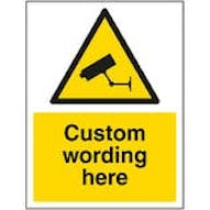Custom Aluminium Composite CCTV Signs
