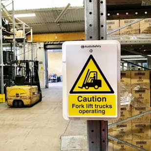 Fork Lift Trucks Operating - Talking Safety Sign