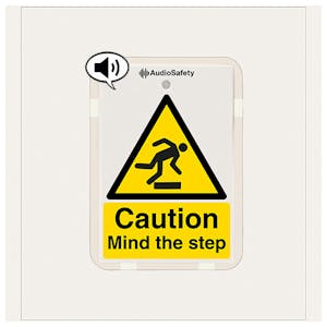 Caution - Mind The Step - Talking Safety Sign