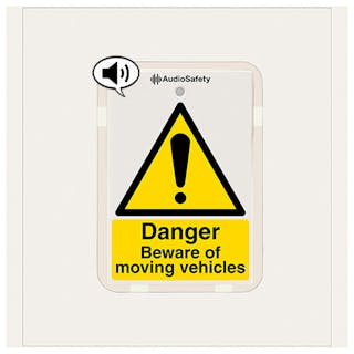 Danger - Beware Of Moving Vehicles - Talking Safety Sign