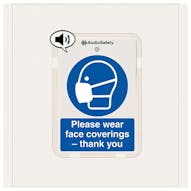 Please Wear Face Coverings - Talking Safety Sign