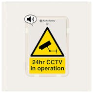 24hr CCTV in Operation - Talking Safety Sign