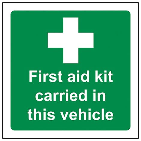 This Vehicle Carries A First Aid Kit