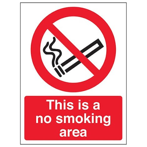 This Is A No Smoking Area - Portrait