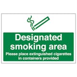 Eco-Friendly Designated Smoking Area - Extinguished Cigarettes