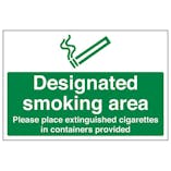 Eco-Friendly Designated Smoking Area - Extinguished Cigarettes