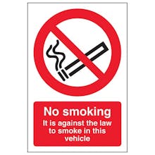 No Smoking - Vehicle Sticker
