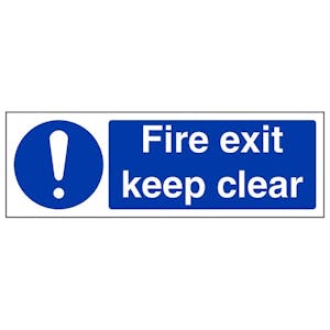 Eco-Friendly Fire Exit Keep Clear - Landscape