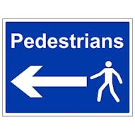 Eco-Friendly Pedestrians - Arrow Left - Large Landscape