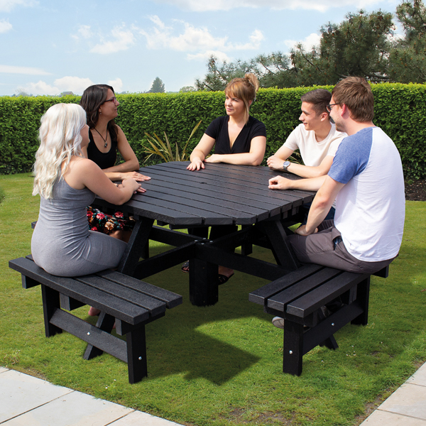 Recycled plastic patio deals table