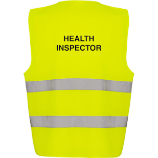 Adjustable Hi-Vis Vest - Health Inspector