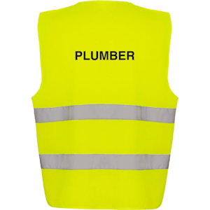 Adjustable Hi-Vis Vest - Plumber