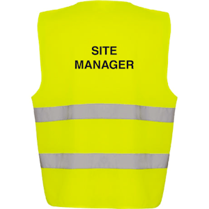 Adjustable Hi-Vis Vest - Site Manager