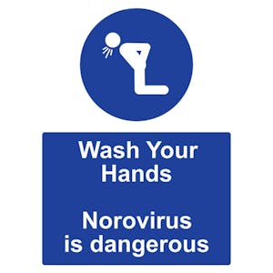Custom Wash Your Hands Norovirus Sign