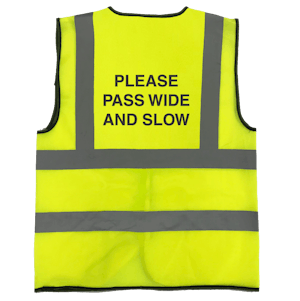 Standard Hi-Vis Vest - Please Pass Wide & Slow