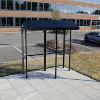 Apex Full-Frame Open Front Smoking Shelter - Aluminum Roof