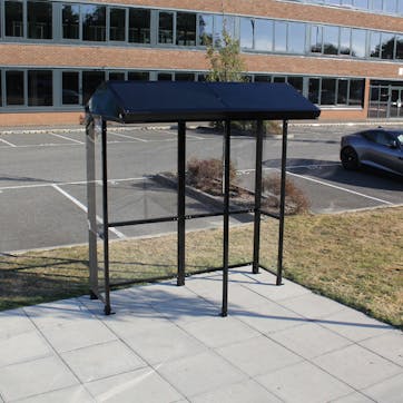 Apex Full-Frame Open Front Smoking Shelter - Aluminium Roof