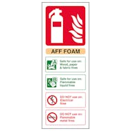 AFF Foam Fire Extinguisher Portrait - Removable Vinyl