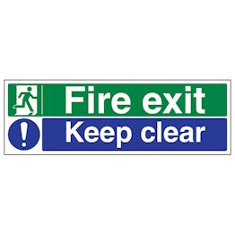 Fire Exit / Keep Clear - Removable Vinyl