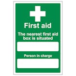 The Nearest First Aid Box Is Situated - Removable Vinyl