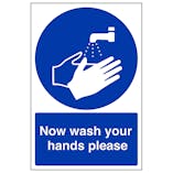 Now Wash Your Hands Please - Removable Vinyl
