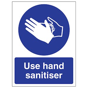 Use Hand Sanitiser - Portrait - Removable Vinyl