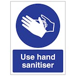 Use Hand Sanitiser - Portrait - Removable Vinyl