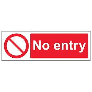 No Entry - Landscape - Removable Vinyl