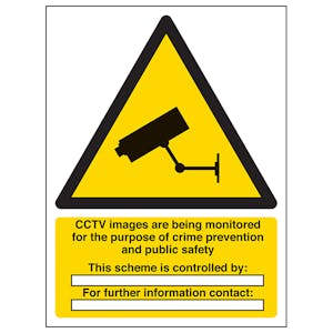 CCTV - Images Are Being Monitored - Removable Vinyl