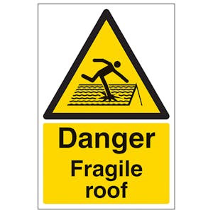 Danger Fragile Roof - Portrait - Removable Vinyl