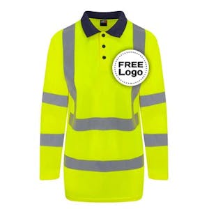 4 Pro RTX Long Sleeve Hi-Vis Polo Shirts For £99 - Includes Free Embroidered Logo!