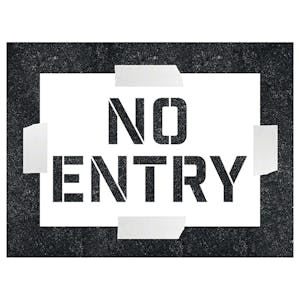 No Entry Stencil