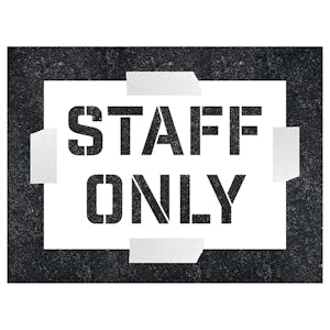 Staff Only Stencil
