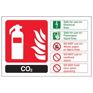 CO2 Fire Extinguisher Landscape - Removable Vinyl