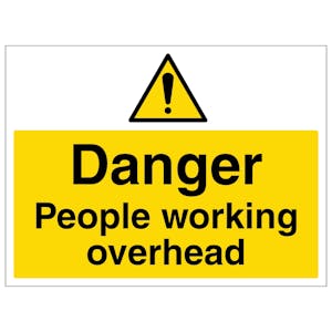 Danger People Working Overhead - Large Landscape