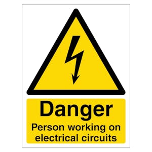 Danger Person Working On Electrical Circuits - Portrait