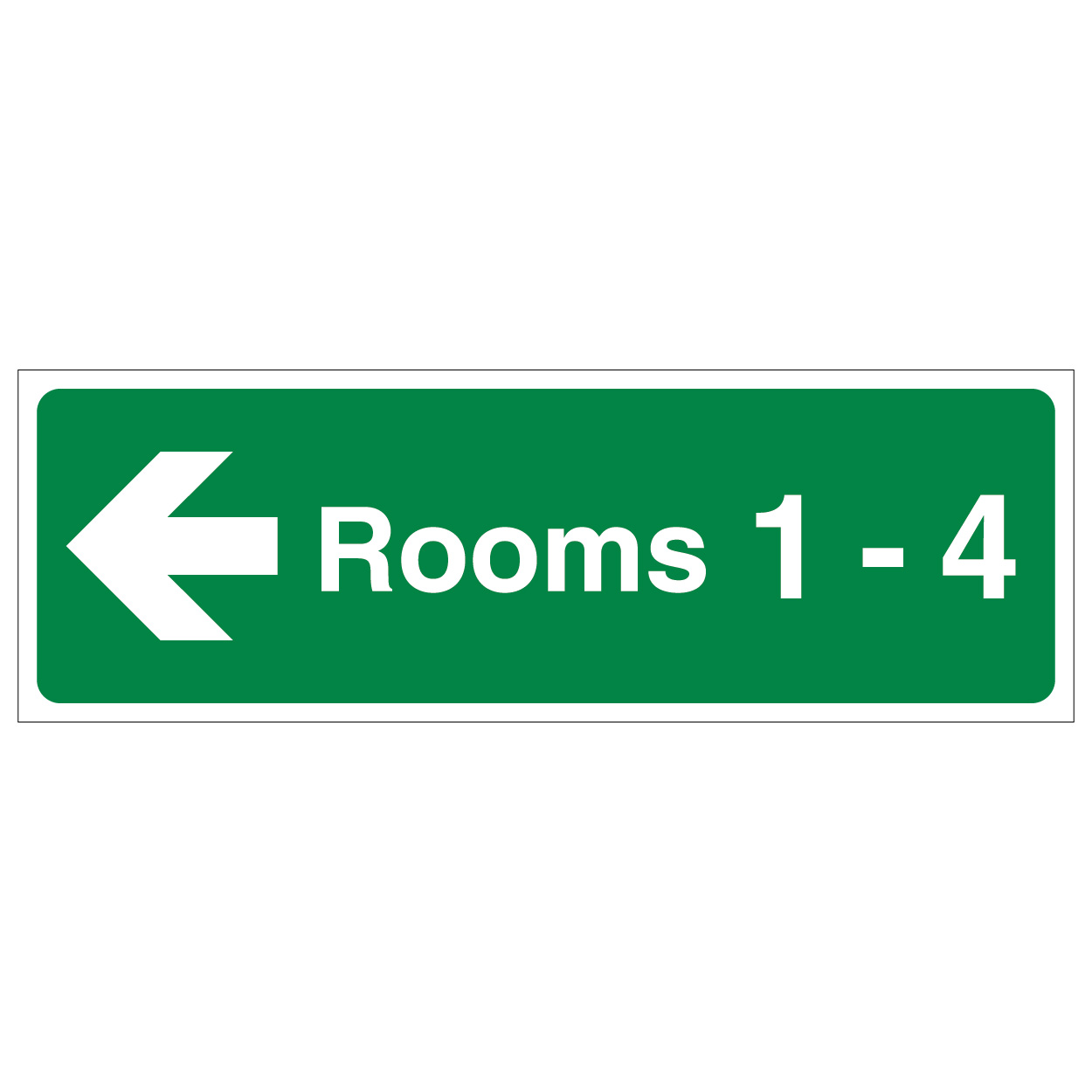 Rooms 1-4 Arrow Left | Wayfinding Sign | EurekaDirect