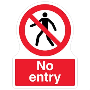 No Entry - Shaped Sign