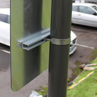 Round Sign Posts with Fixing Clips