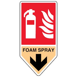 Foam Spray Fire Extinguisher - Shaped Sign