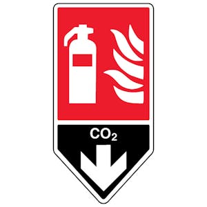 CO2 Fire Extinguisher - Shaped Sign
