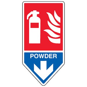 Powder Fire Extinguisher - Shaped Sign